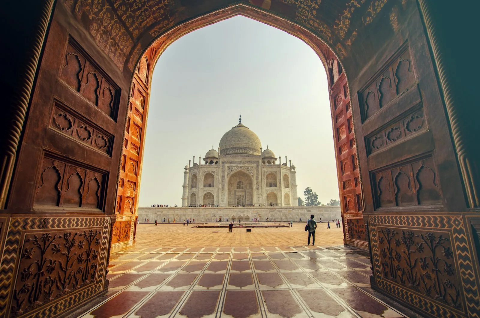 Ornate temple facade with intricate carvings